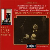 Beethoven: Symphony no 2, Brahms: Violin Concerto / Mitropoulos et al