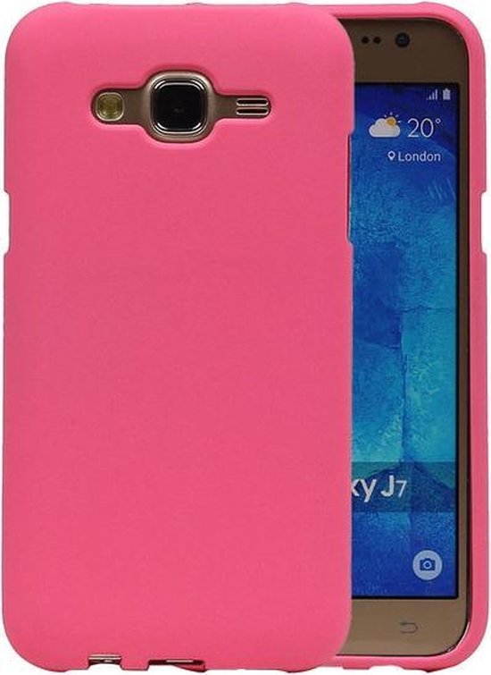 Roze Zand TPU back case cover hoesje voor Samsung Galaxy J7