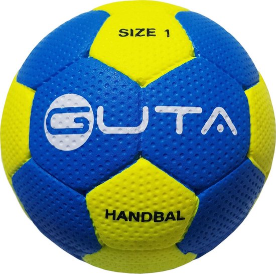 Guta Handbal Maat 1 voor Zaal en Straat - Geel Blauw