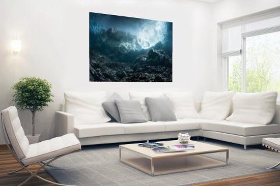 Poster Roches sombres sous l'eau 60x40 cm - Tirage photo sur Poster (décoration murale)