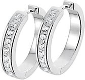 The Jewelry Collection klap-oorringen Zirkonia - Zilver