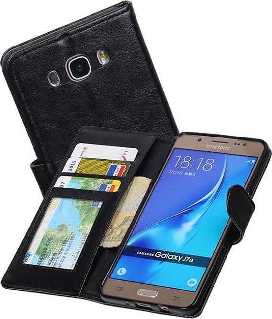 Leeuw sensatie Articulatie Samsung Galaxy J7 2016 Portemonnee Hoesje Booktype Wallet Case Zwart +  Gratis CSC... | bol.com