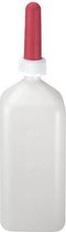 Excellent Kalverdrinkfles - Voor voederen van kalfjes - 1 Liter - Medicijnen toedienen - Met Rode Speen - Transparant - Maat markeringen