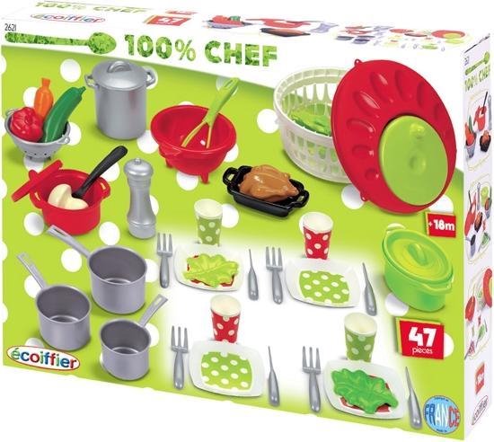 Ecoiffier - 100% Chef Pastry Robot with Accessories (7600000918