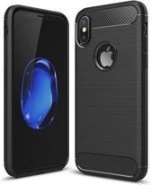 Armor Brushed TPU Hoesje iPhone X - Zwart