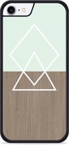 iPhone 8 Hardcase hoesje Wood Simplicity - Designed by Cazy