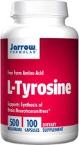 Tyrosine 500mg 100 capsules voor aanmaak neurotransmitters | Jarrow Formulas