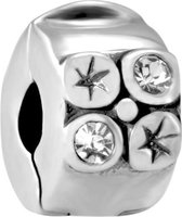 Quiges - 925 - Zilveren - Bedels -Sterling zilver - Beads - Stopper Ornament Kraal Charm - Geschikt – voor - alle bekende merken - Armband Z137