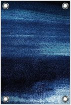 Tuinposter –Blauwe Spikkeltjes– 60x90cm Foto op Tuinposter (wanddecoratie voor buiten en binnen)