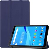 Lenovo Tab M7 hoes - Tri-Fold Book Case - Donker Blauw