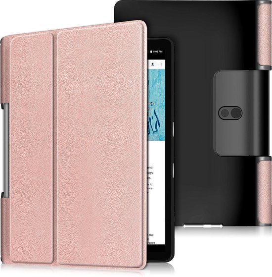 Tablet Hoes geschikt voor Lenovo Yoga Smart Tab 10.1 - Tri-Fold Book Case - RosÃ© Goud