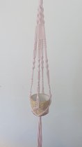 Macrame Plantenhanger Baby Roze - Poefenzo