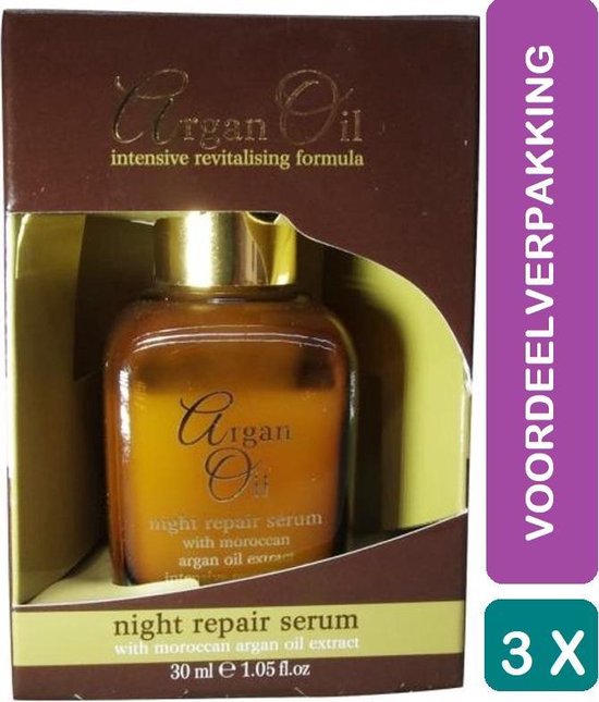 Argan Oil Serum Night Repair 3 x 30 ml Voordeelverpakking