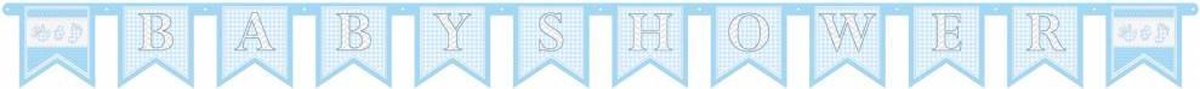 Haza Original Letterslingers Babyshower Jongen Blauw 6 Meter