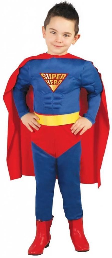 Gezamenlijke selectie zuurstof humor Superheld kind carnaval kostuum-Maat:7-9 years | bol.com