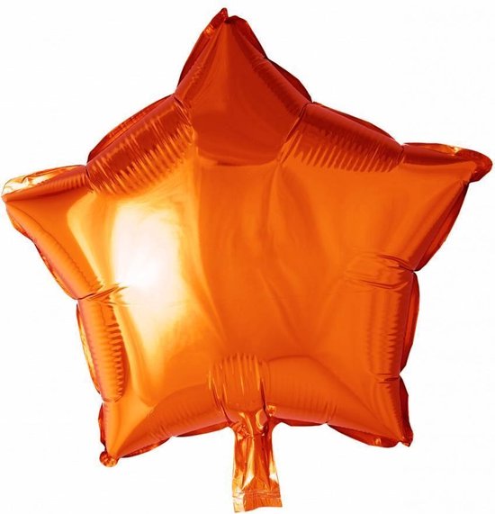 Helium Ballon Ster Oranje 46cm leeg