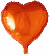 Helium Ballon Hart Oranje 46cm leeg