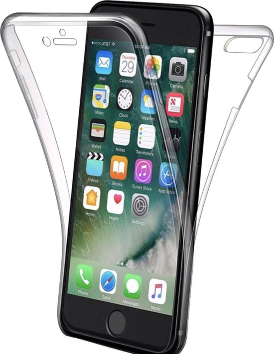 Onmogelijk Kwaadaardig raket Apple iPhone 7 - iPhone 8 Case - Transparant Siliconen - Voor- en  Achterkant - 360... | bol.com
