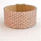 Wikkelarmband It is just Me Multistrass Roze