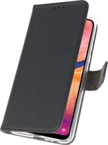 geschikt voor Samsung Galaxy A50 hoesje - Zwart - Bookcase geschikt voor Samsung A50 - Flipcase - Telefoonhoesje geschikt voor Samsung A50 - walletcase - pasjes