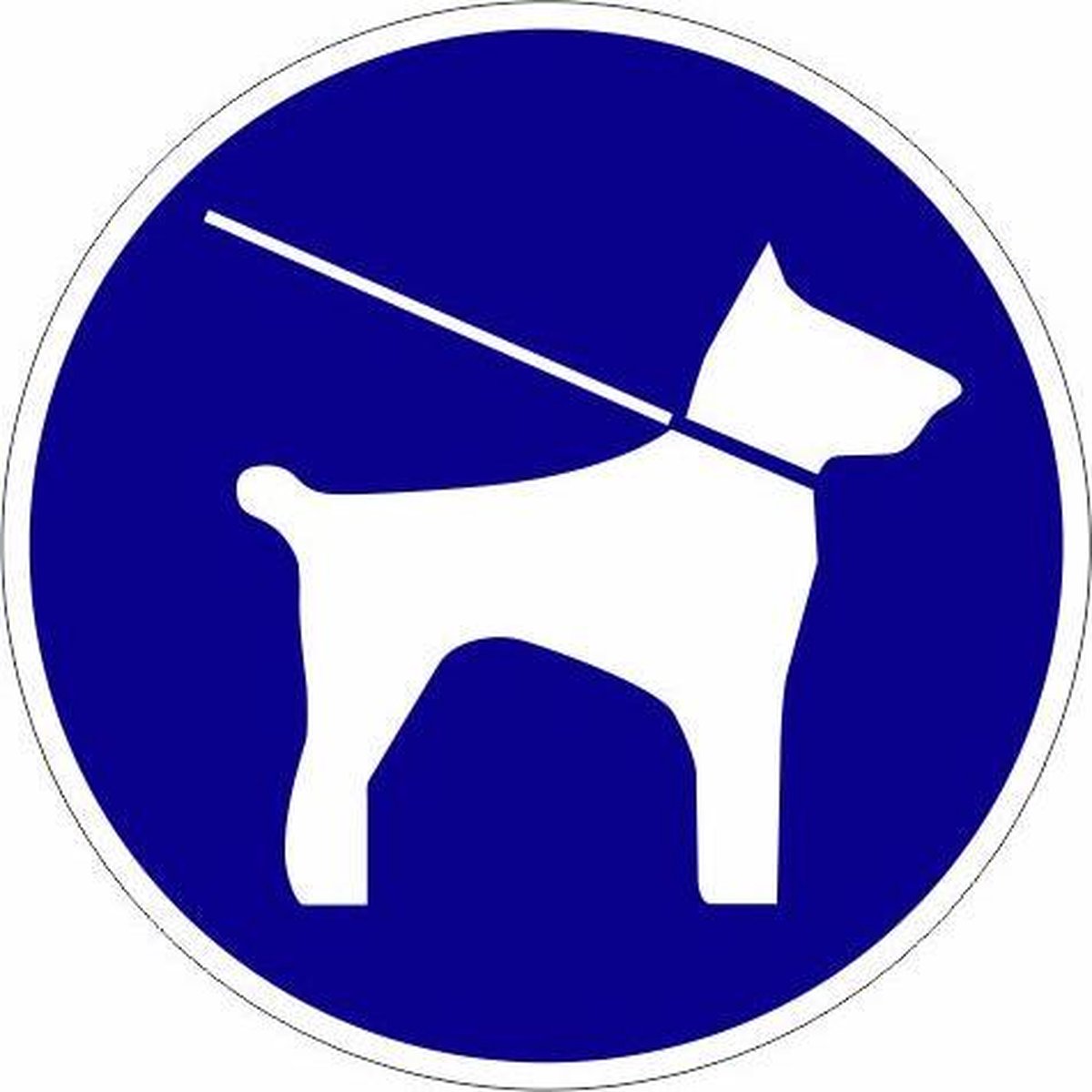 Honger binair genade 2x Pictogram Sticker Honden aan de lijn 20 cm | bol.com