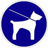 2x Pictogram Sticker Honden aan de lijn 20 cm