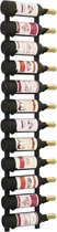 Wijnrek Zwart (Incl LW 3D klok) / Wijn kast 55x23x85 cm / wijn rek / wijn accessoire / Wijnkast