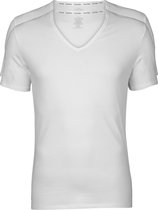 Calvin Klein Modern Cotton stretch T-shirts (2-pack) - V-hals - wit -  Maat L