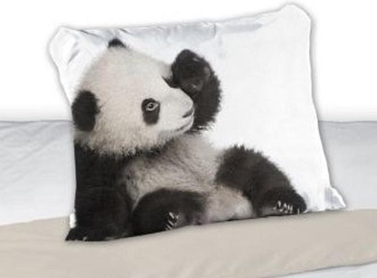 Housse de couette Panda - taille unique avec grande taie d'oreiller - 100%  coton | bol