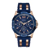 GUESS Watches -  W0366G4 -  Horloge -  Mannen -  RVS - Blauw -  45  mm