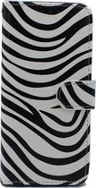 Samsung Galaxy S5 & S5 Neo Hoesje met Print - Portemonnee Book Case - Kaarthouder & Magneetlipje - Zebra