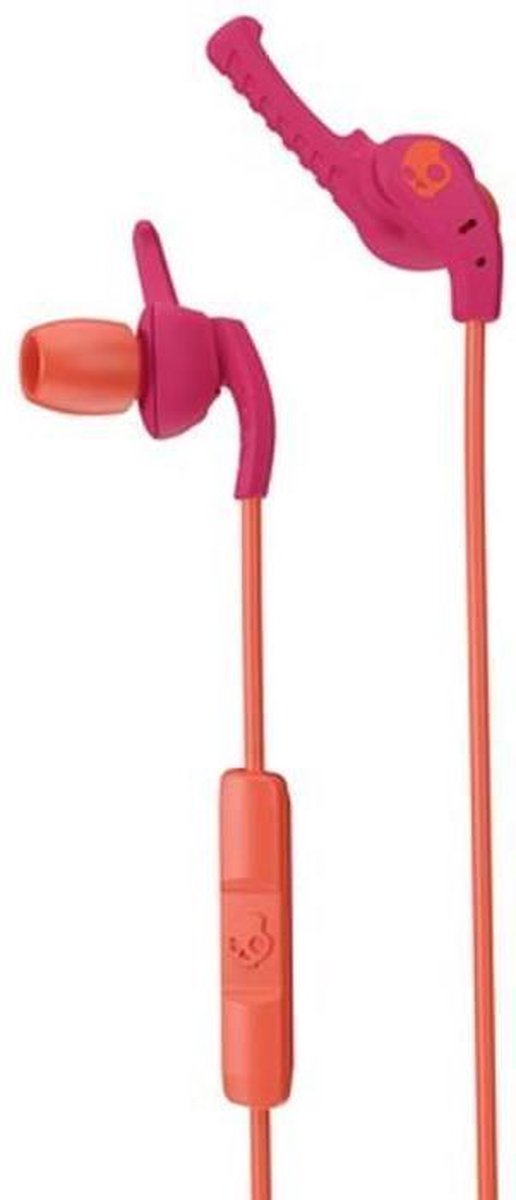 SKULLCANDY Xt Plyo-oordopjes - Sport Performance met microfoon - roze en oranje