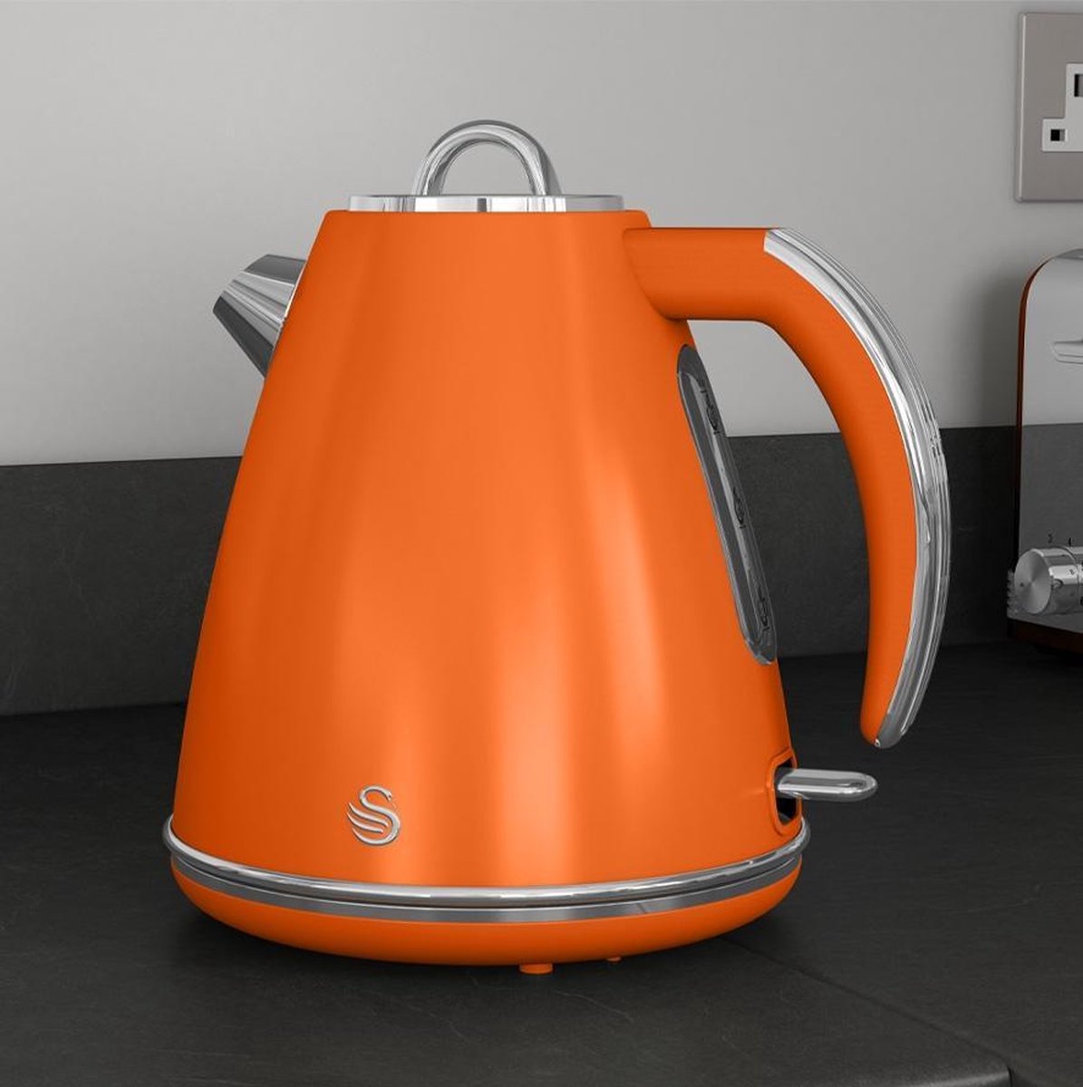 Opgewonden zijn Op maat fusie Swan Retro Waterkoker 1.5 L Oranje | bol.com