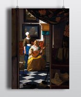Poster De liefdesbrief - Johannes Vermeer