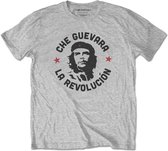 Che Guevara Heren Tshirt -S- Circle Logo Grijs