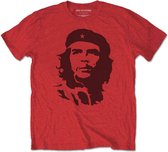 Che Guevara Heren Tshirt -2XL- Black On Red Rood