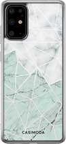 Samsung S20 Plus hoesje siliconen - Marmer mint mix | Samsung Galaxy S20 Plus case | multi | TPU backcover transparant