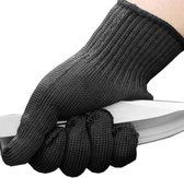 Kwalitatieve Oesterhandschoen - One Size Oester Beschermhandschoen - Mes - Zwarte Handschoen voor zowel Rechts als Links