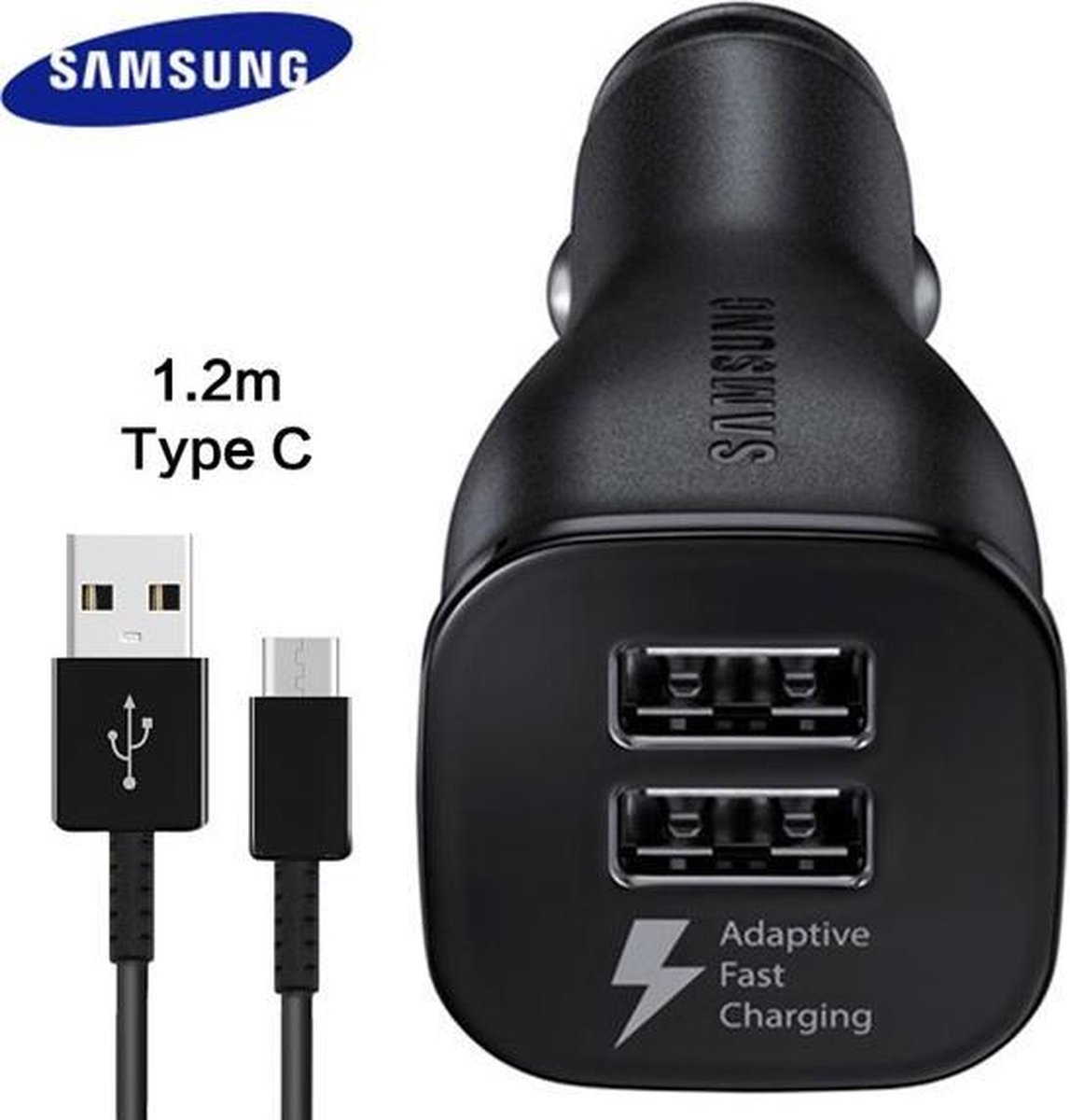Zelfrespect Sicilië Opgetild Samsung USB-C Autolader - Fast Charging - Zwart | bol.com