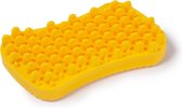 Brush pet+me yellow, 12 x 6 x 2,5 cm medium silicone larger pet short/silky long hair