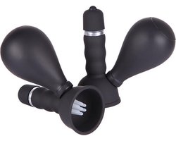 Eroticnoir - Luxe tepel Vibrator - Tepel speeltjes - Tepel klemmen - Mannen & Vrouwen - Set van 2 - Zwart