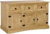 Dressoir Bruin Hout Ladekast (Incl LW 3d klok) - wandkast - Tv kast- opbergkast - Boekenkast - opbergkast - Kast met lades - Sidetable - Wandtafel