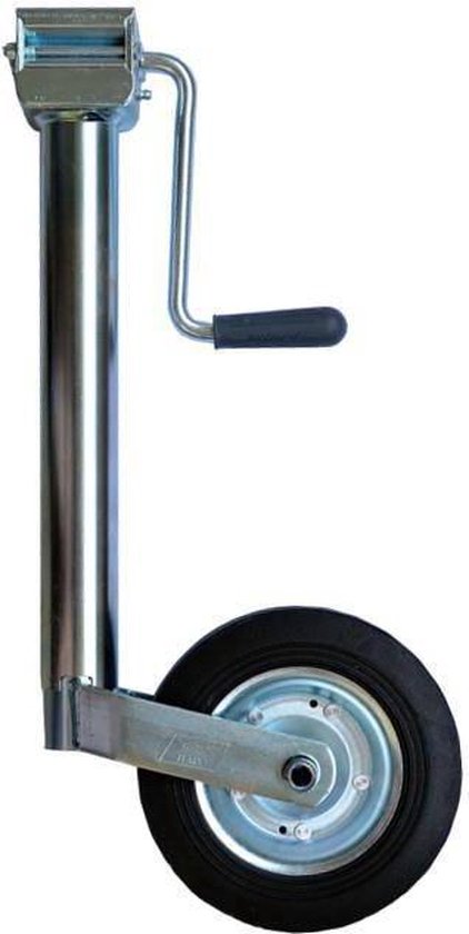 Roue jockey remorque 150 Kg 48 mm avec manivelle latérale