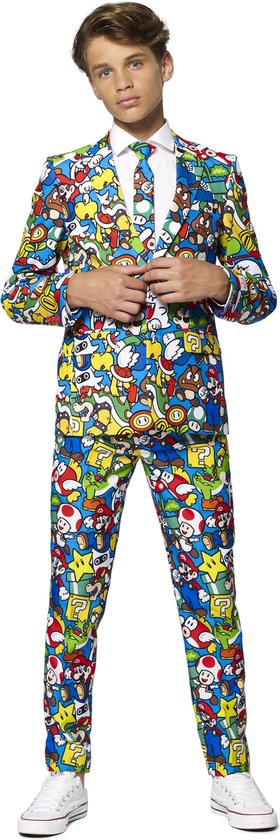 OppoSuits - Super Mario™ - Tiener Jongens Carnavals Pak - Maat 12