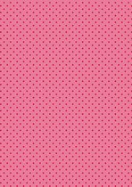 Inpakpapier cadeaupapier Roze gestipt- Breedte 40 cm - 250m lang
