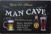 Wandbord Vintage Retro, Mancave, Wand Decoratie, Emaille, Reclame Bord, Tekst, Grappig, Wandborden tekst, Schuur, Mannen Cadeau, Bar, Cafe, Kamer, Tinnen bord, Metal Sign, Tin Sign