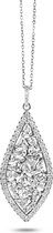 Velini jewels -P6554W -Hanger+Ketting -925 Zilver gerodineerd -Cubic Zirkonia