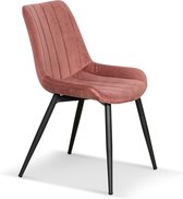 Lanterfant® Eetkamerstoel Sylvia - Velvet- Soft Pink