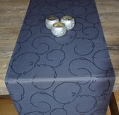 Luxe Stoffen Tafelloper - Set van 2 - Hoogwaardig - All Over Grijs - 50 cm x 140 cm