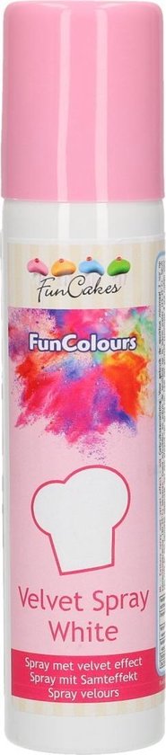 FunCakes Spray Velours Comestible Blanc 100 ml